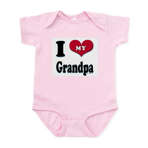 CafePress - I Love My Grandpa Infant Bodysuit - Baby Light Bodysuit, Size Newborn - 24 Months