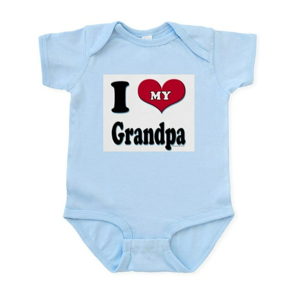CafePress - I Love My Grandpa Infant Bodysuit - Baby Light Bodysuit, Size Newborn - 24 Months
