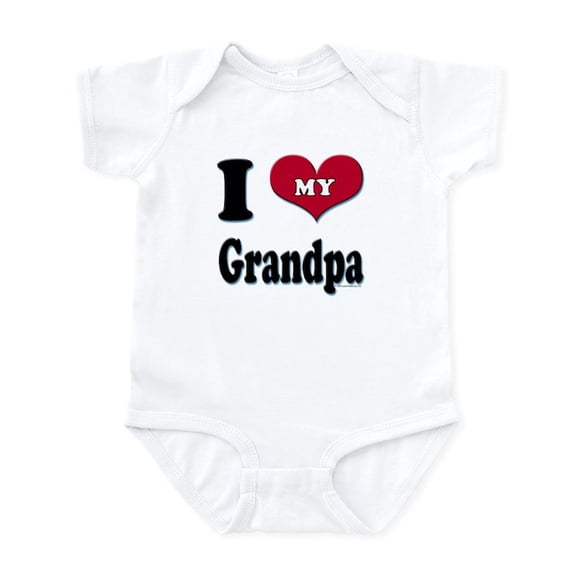 CafePress - I Love My Grandpa Infant Bodysuit - Baby Light Bodysuit, Size Newborn - 24 Months
