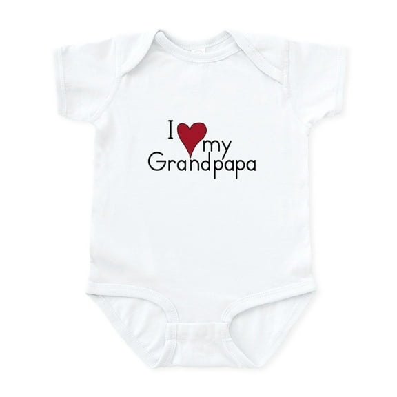 CafePress - I Love My Grandpapa Infant Creeper - Baby Light Bodysuit, Size Newborn - 24 Months