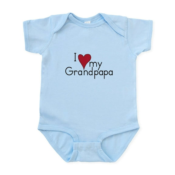 CafePress - I Love My Grandpapa Infant Creeper - Baby Light Bodysuit, Size Newborn - 24 Months