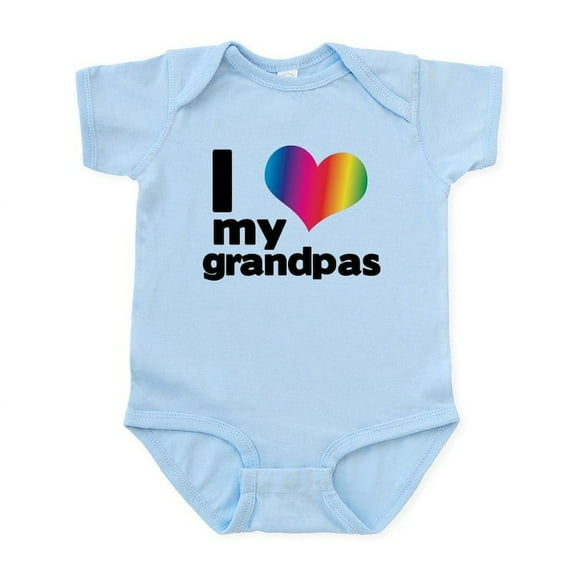 CafePress - I Love My Grandpas Infant Bodysuit - Baby Light Bodysuit, Size Newborn - 24 Months