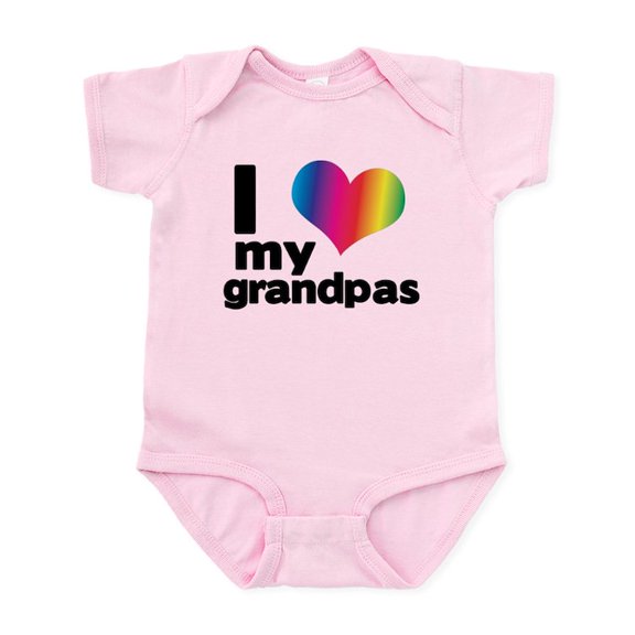 CafePress - I Love My Grandpas Infant Bodysuit - Baby Light Bodysuit, Size Newborn - 24 Months