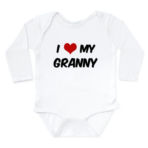 CafePress - I Love My Granny Body Suit - Long Sleeve Cotton Baby Bodysuit