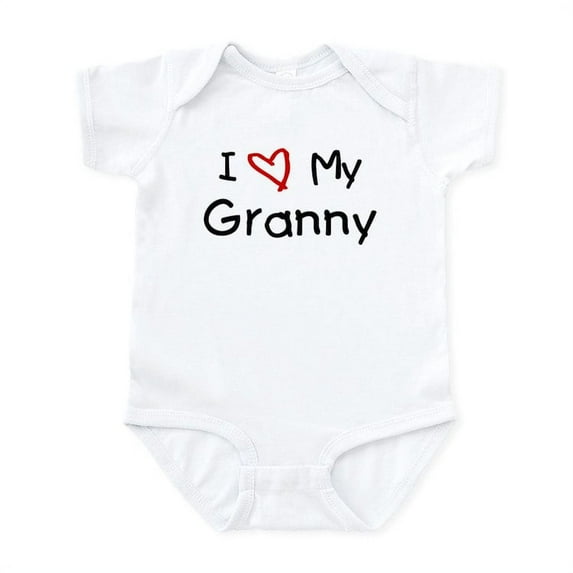 CafePress - I Love My Granny Infant Bodysuit - Baby Light Bodysuit, Size Newborn - 24 Months
