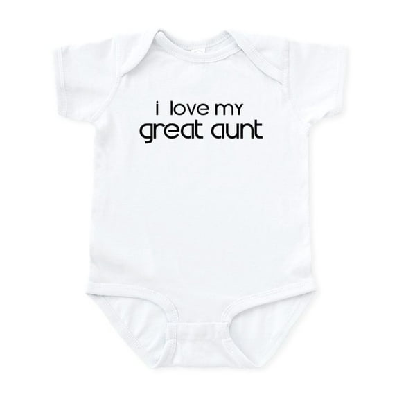CafePress - I Love My Great Aunt Infant Bodysuit - Baby Light Bodysuit, Size Newborn - 24 Months
