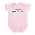 thumbnail image 1 of CafePress - I Love My Great Aunt Infant Bodysuit - Baby Light Bodysuit, Size Newborn - 24 Months, 1 of 4