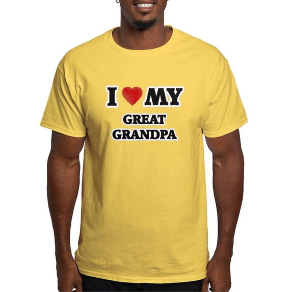 CafePress - I Love My Great Grandpa T Shirt - Men's Classic Graphic T-Shirt