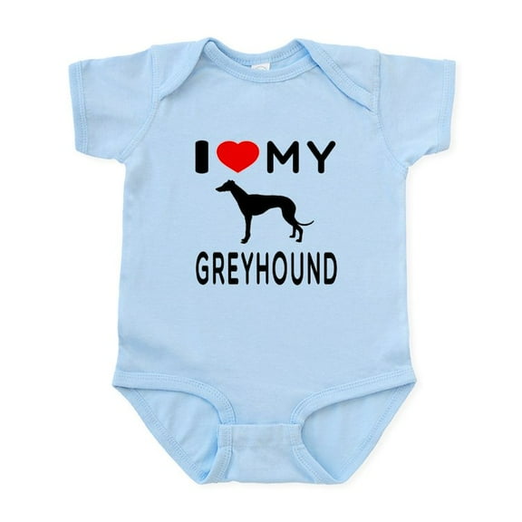 CafePress - I Love My Greyhound Infant Bodysuit - Baby Light Bodysuit, Size Newborn - 24 Months