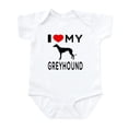 thumbnail image 1 of CafePress - I Love My Greyhound Infant Bodysuit - Baby Light Bodysuit, Size Newborn - 24 Months, 1 of 4