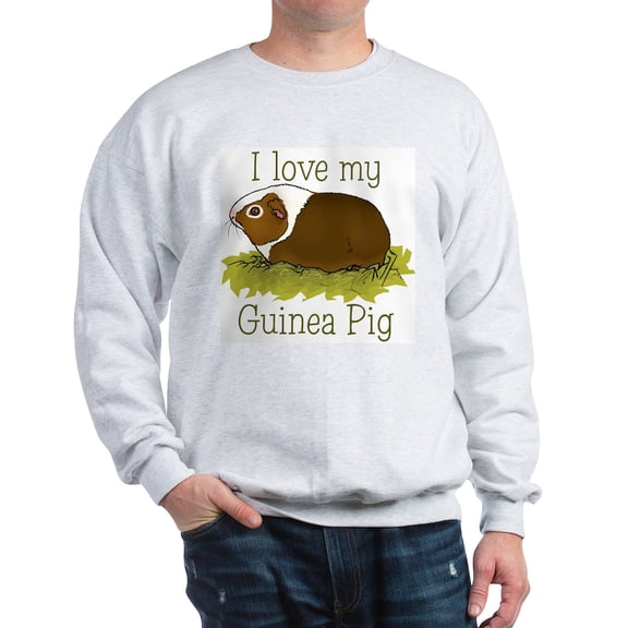 CafePress - I Love My Guinea Pig Sweatshirt - Crew Neck Sweatshirt