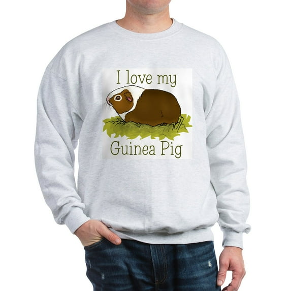 CafePress - I Love My Guinea Pig Sweatshirt - Crew Neck Sweatshirt