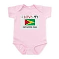 thumbnail image 1 of CafePress - I Love My Guyanese Dad Infant Bodysuit - Baby Light Bodysuit, Size Newborn - 24 Months, 1 of 4
