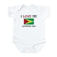 thumbnail image 1 of CafePress - I Love My Guyanese Dad Infant Bodysuit - Baby Light Bodysuit, Size Newborn - 24 Months, 1 of 4