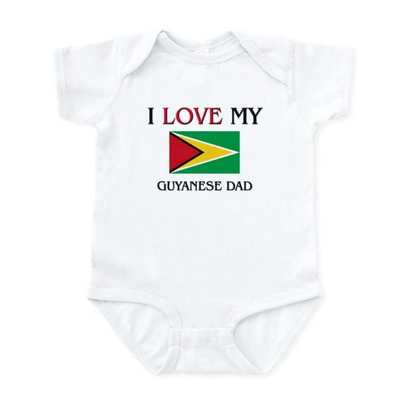 CafePress - I Love My Guyanese Dad Infant Bodysuit - Baby Light Bodysuit, Size Newborn - 24 Months