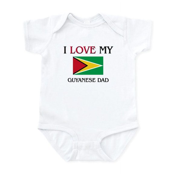 CafePress - I Love My Guyanese Dad Infant Bodysuit - Baby Light Bodysuit, Size Newborn - 24 Months