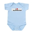 thumbnail image 1 of CafePress - I Love  My HVAC Dad Infant Bodysuit - Baby Light Bodysuit, Size Newborn - 24 Months, 1 of 4