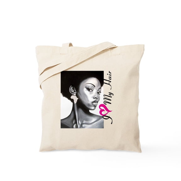 CafePress - I Love My Hair/Natural Beauty Tote - Unisex Canvas Tote Bag, Beige, 1-Piece