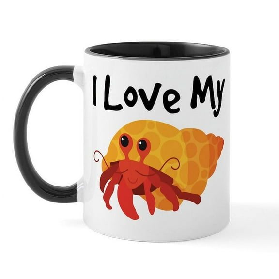 CafePress - I Love My Hermit Crab Mug - 11 oz Ceramic Mug - Novelty Coffee Tea Cup