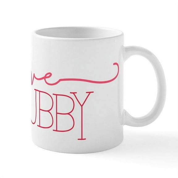 CafePress - I Love My Hubby Mug - 11 oz Ceramic Mug - Novelty Coffee Tea Cup