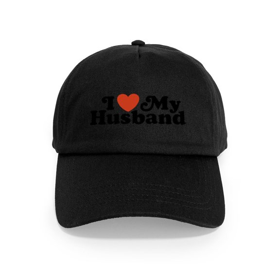 CafePress - I Love My Husband Cap - Adjustable 100% Brushed Unisex Casual Cotton Baseball Cap, Beige, 1