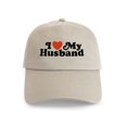 thumbnail image 1 of CafePress - I Love My Husband Cap - Adjustable 100% Brushed Unisex Casual Cotton Baseball Cap, Beige, 1, 1 of 2