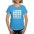 thumbnail image 1 of CafePress - I Love My Husband Women's Dark T Shirt - Women's Traditional Fit Dark T-Shirt, 1 of 4