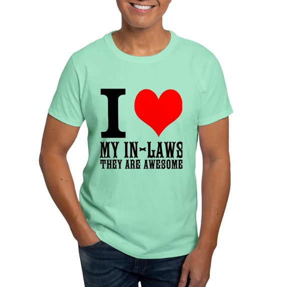 CafePress - I Love My In Laws Dark T Shirt - Men's Classic Graphic Cotton T-Shirt