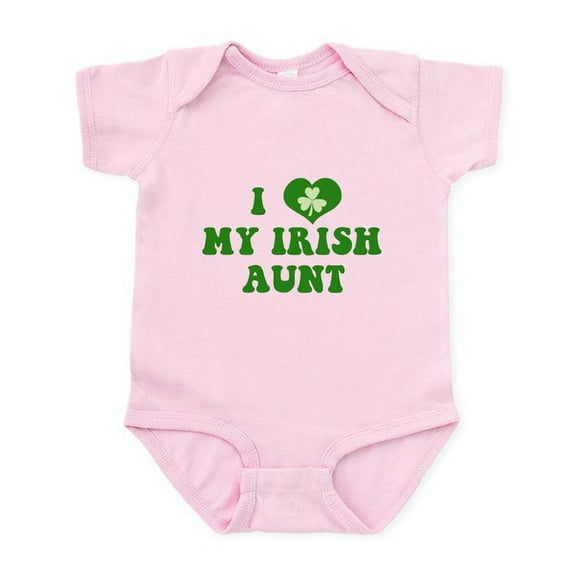CafePress - I Love My Irish Aunt Infant Bodysuit - Baby Light Bodysuit, Size Newborn - 24 Months
