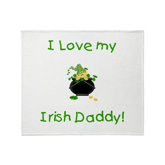 CafePress - I Love My Irish Daddy Throw Blanket - Soft Fleece Throw Blanket, 50"x60" for All Ages