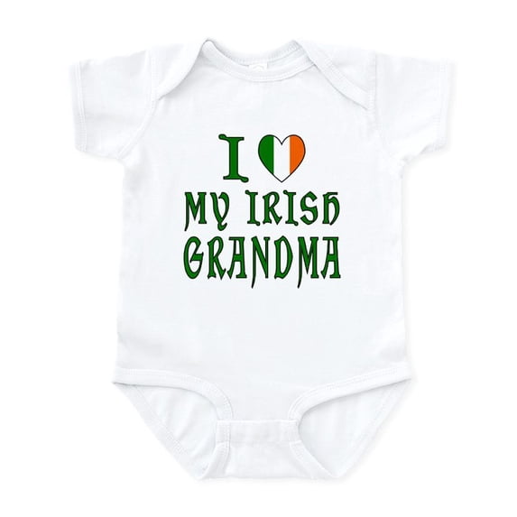 CafePress - I Love My Irish Grandma Infant Bodysuit - Baby Light Bodysuit, Size Newborn - 24 Months
