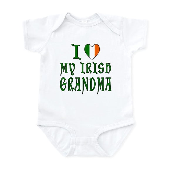 CafePress - I Love My Irish Grandma Infant Bodysuit - Baby Light Bodysuit, Size Newborn - 24 Months