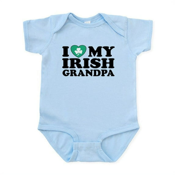 CafePress - I Love My Irish Grandpa Infant Bodysuit - Baby Light Bodysuit, Size Newborn - 24 Months