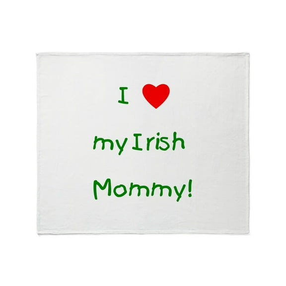 CafePress - I Love My Irish Mommy Throw Blanket - Soft Fleece Throw Blanket, 50"x60" for All Ages