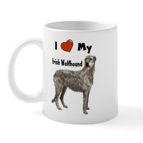 CafePress - I Love My Irish Wolfhound Mug - 11 oz Ceramic Mug - Novelty Coffee Tea Cup