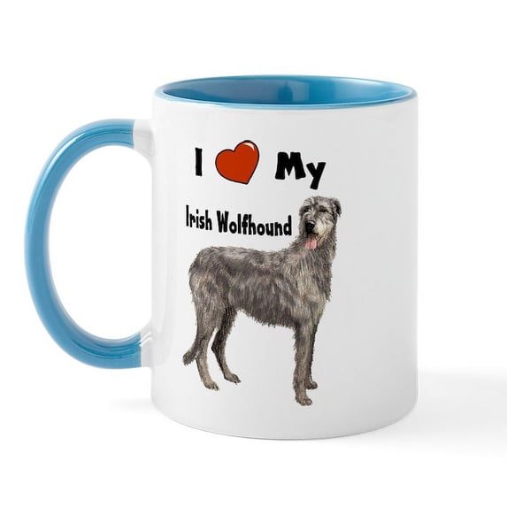 CafePress - I Love My Irish Wolfhound Mug - 11 oz Ceramic Mug - Novelty Coffee Tea Cup