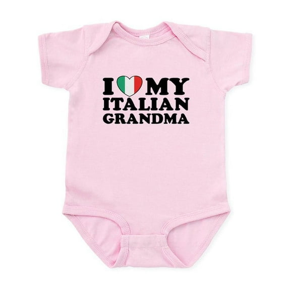 CafePress - I Love My Italian Grandma Infant Bodysuit - Baby Light Bodysuit, Size Newborn - 24 Months