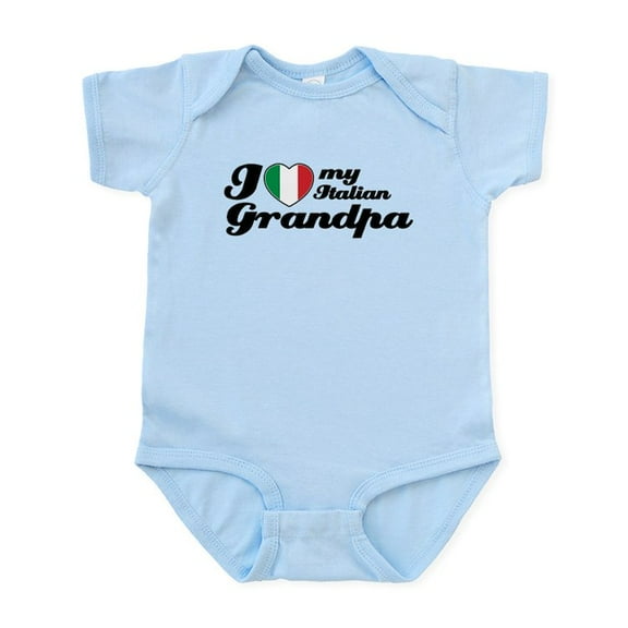 CafePress - I Love My Italian Grandpa Infant Bodysuit - Baby Light Bodysuit, Size Newborn - 24 Months