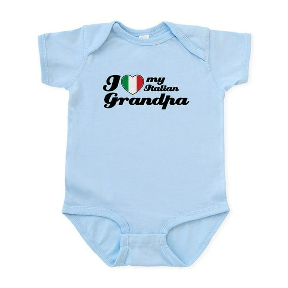 CafePress - I Love My Italian Grandpa Infant Bodysuit - Baby Light Bodysuit, Size Newborn - 24 Months