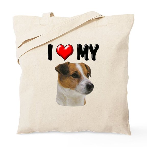 CafePress - I Love My Jack Russell Tote Bag - Unisex Canvas Tote Bag, Beige, 1-Piece