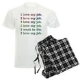 thumbnail image 1 of CafePress - I Love My Job Men's Light Pajamas - Men's Light Loose Fit Cotton Pajama Set, 1 of 7