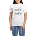 thumbnail image 1 of CafePress - I Love My Job Women's Light Pajamas - Women's Short Sleeve Print T-Shirt and Pants Light Cotton Pajama Set, 1 of 7
