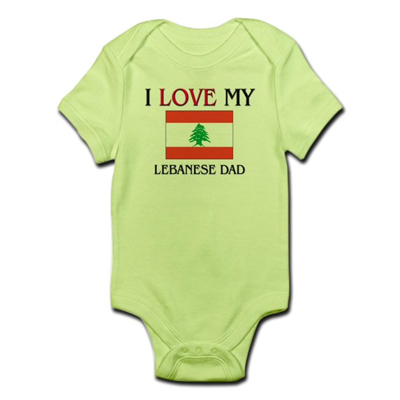 CafePress - I Love My Lebanese Dad Infant Bodysuit - Baby Light Bodysuit