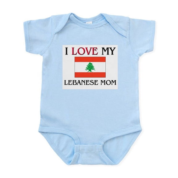 CafePress - I Love My Lebanese Mom Infant Bodysuit - Baby Light Bodysuit, Size Newborn - 24 Months