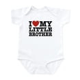 thumbnail image 1 of CafePress - I Love My Little Brother Infant Bodysuit - Baby Light Bodysuit, Size Newborn - 24 Months, 1 of 4
