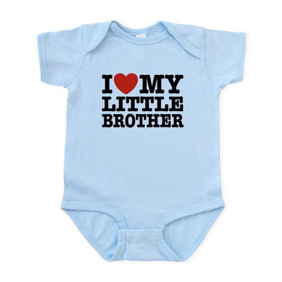 CafePress - I Love My Little Brother Infant Bodysuit - Baby Light Bodysuit, Size Newborn - 24 Months