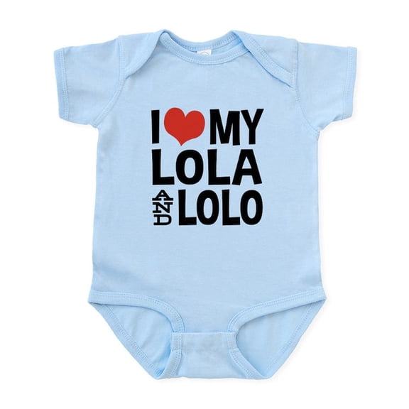 CafePress - I Love My Lola And Lolo Infant Bodysuit - Baby Light Bodysuit, Size Newborn - 24 Months