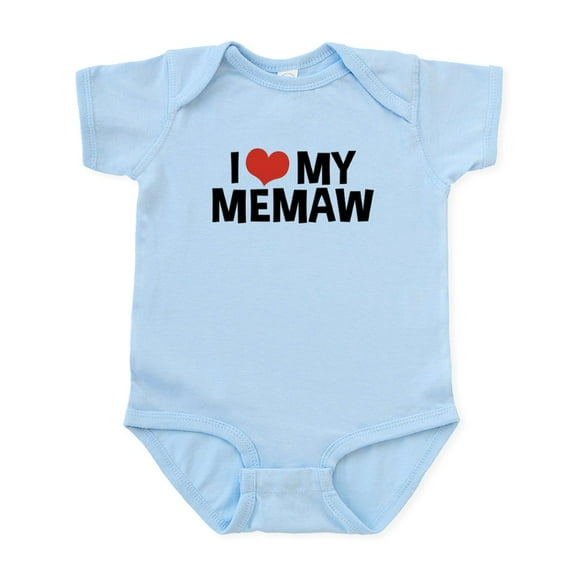 CafePress - I Love My Memaw Infant Bodysuit - Baby Light Bodysuit, Size Newborn - 24 Months