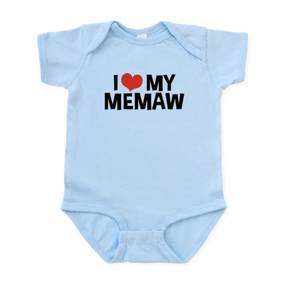 CafePress - I Love My Memaw Infant Bodysuit - Baby Light Bodysuit, Size Newborn - 24 Months