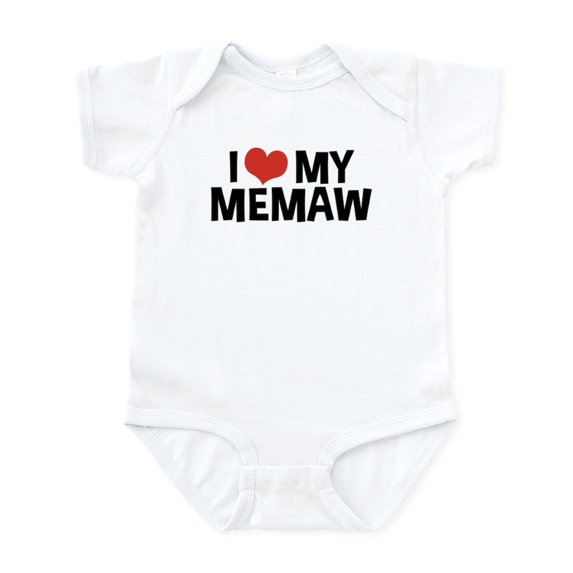 CafePress - I Love My Memaw Infant Bodysuit - Baby Light Bodysuit, Size Newborn - 24 Months